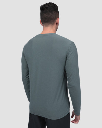 Long Sleeve Active Tee-Indigo-Back--Zach---L