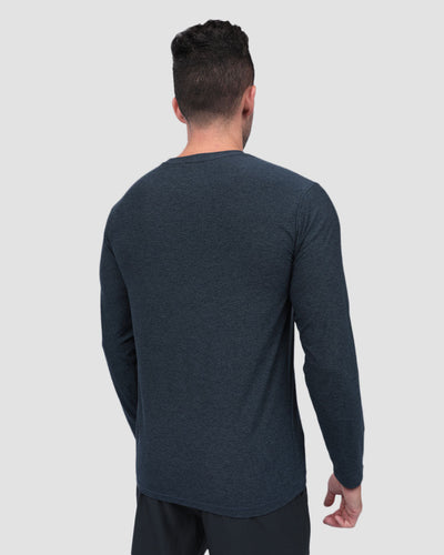 Long Sleeve Active Tee-Navy-Back--Zach---L