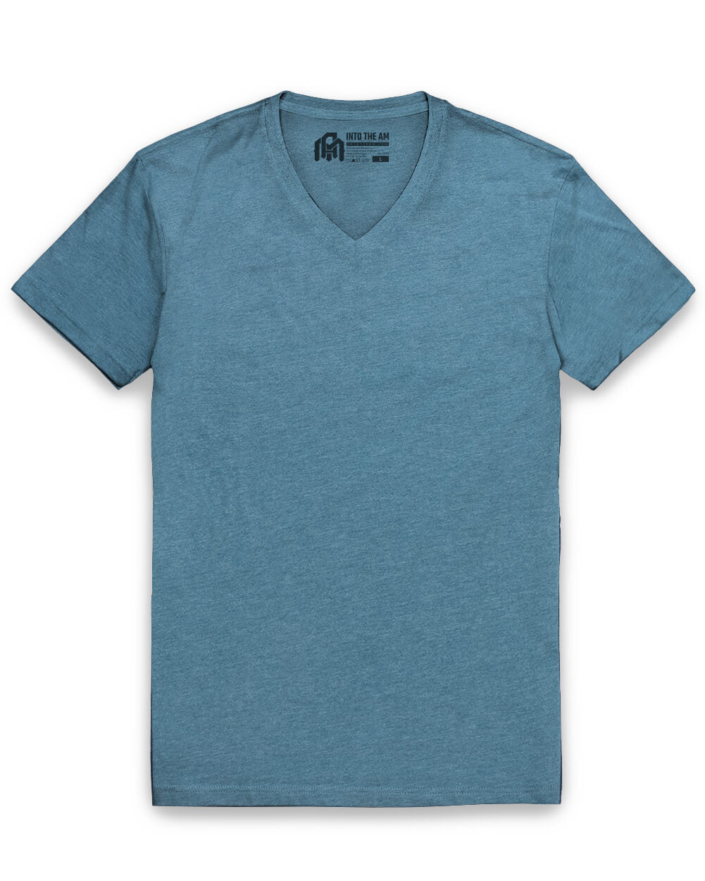 V-Neck Tee - Non-Branded-Indigo-Tall-Regular-Mock--Model---L