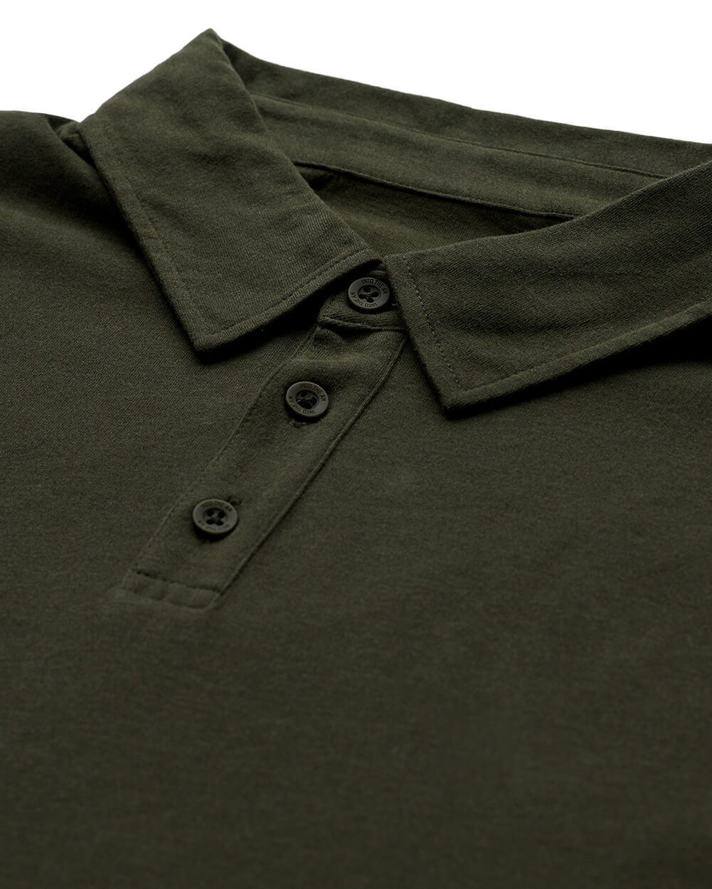 Long Sleeve Polo - Non-Branded-Midnight Olive-Reg-Regular--Zac--Model---L