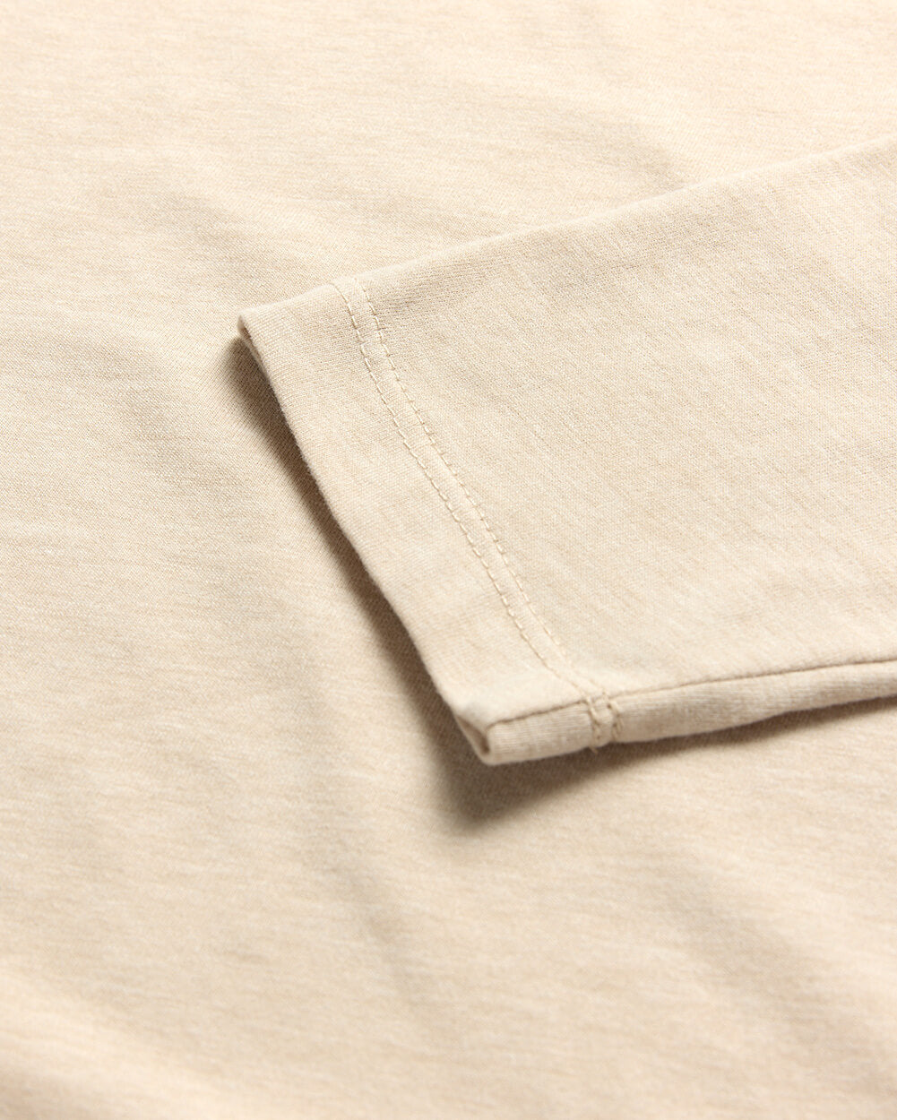 Long Sleeve Henley Tee - Non-Branded-Beige-Regular-Detail--Zac---L