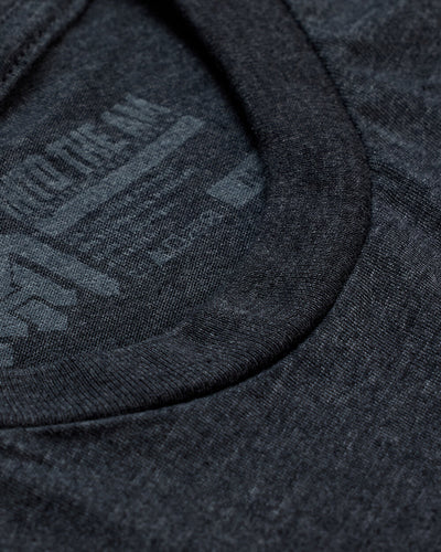 Basic Tee - Logo-Charcoal-Tall-Regular-Detail--Model---L