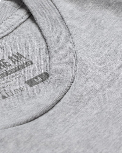 Basic Tee - Logo-Grey-Tall-Regular-Detail--Model---L