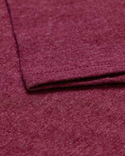 Basic Tee - Logo-Heather Maroon-Reg-Regular-Detail1--Model---L
