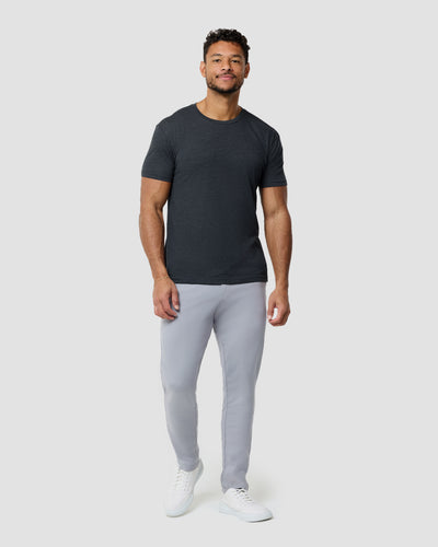 Basic Tee - No Logo-Charcoal-Reg-Regular-Full--Model---L