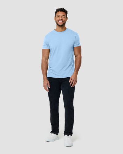 Basic Tee - Logo-Heather Columbia Blue-Tall-Regular-Full--Model---L