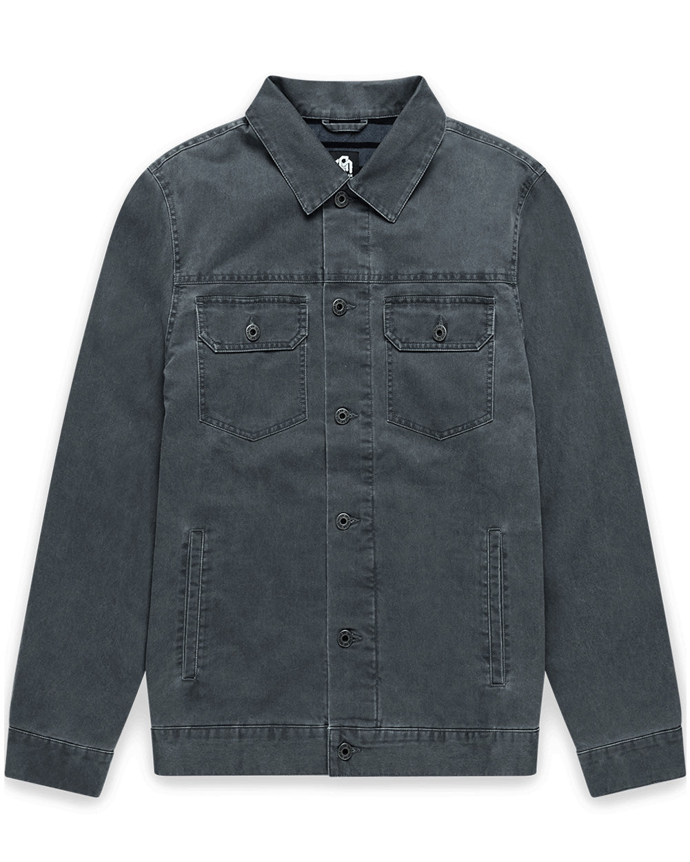 Tradesman Trucker Jacket - Non-Branded-Charcoal-Regular-Mock--Model---L