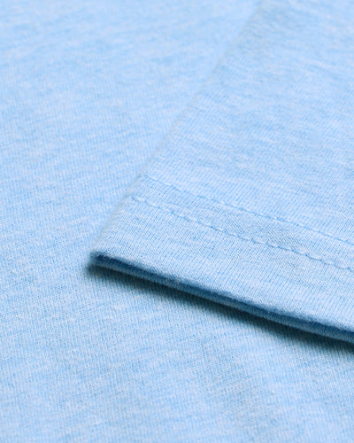 Basic Tee - Logo-Heather Columbia Blue-Tall-Regular-Detail--Model---L