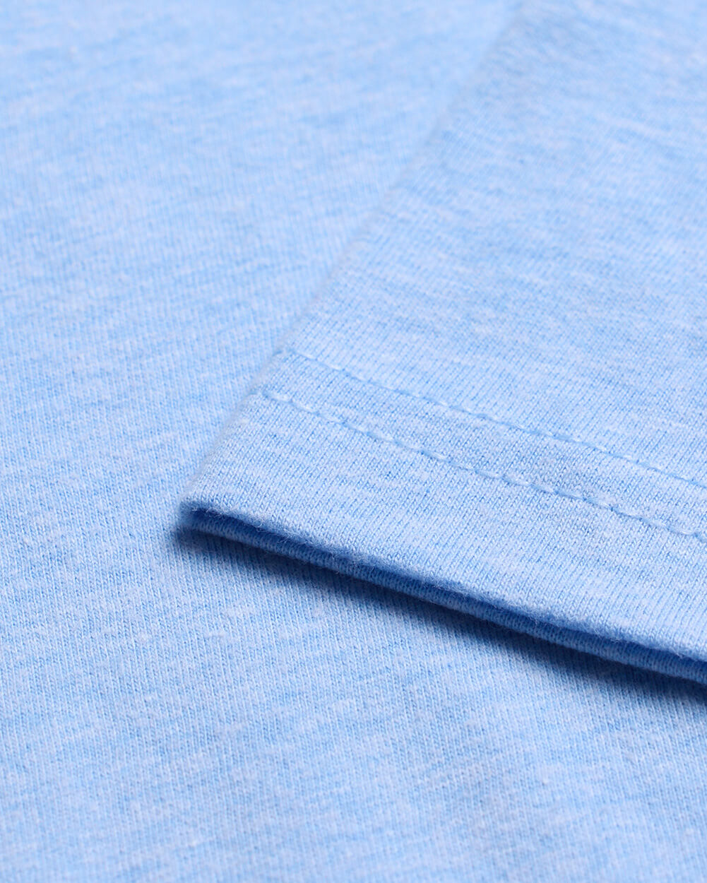 Basic Tee - Logo-Heather Columbia Blue-Reg-Regular-Detail1--Model---L