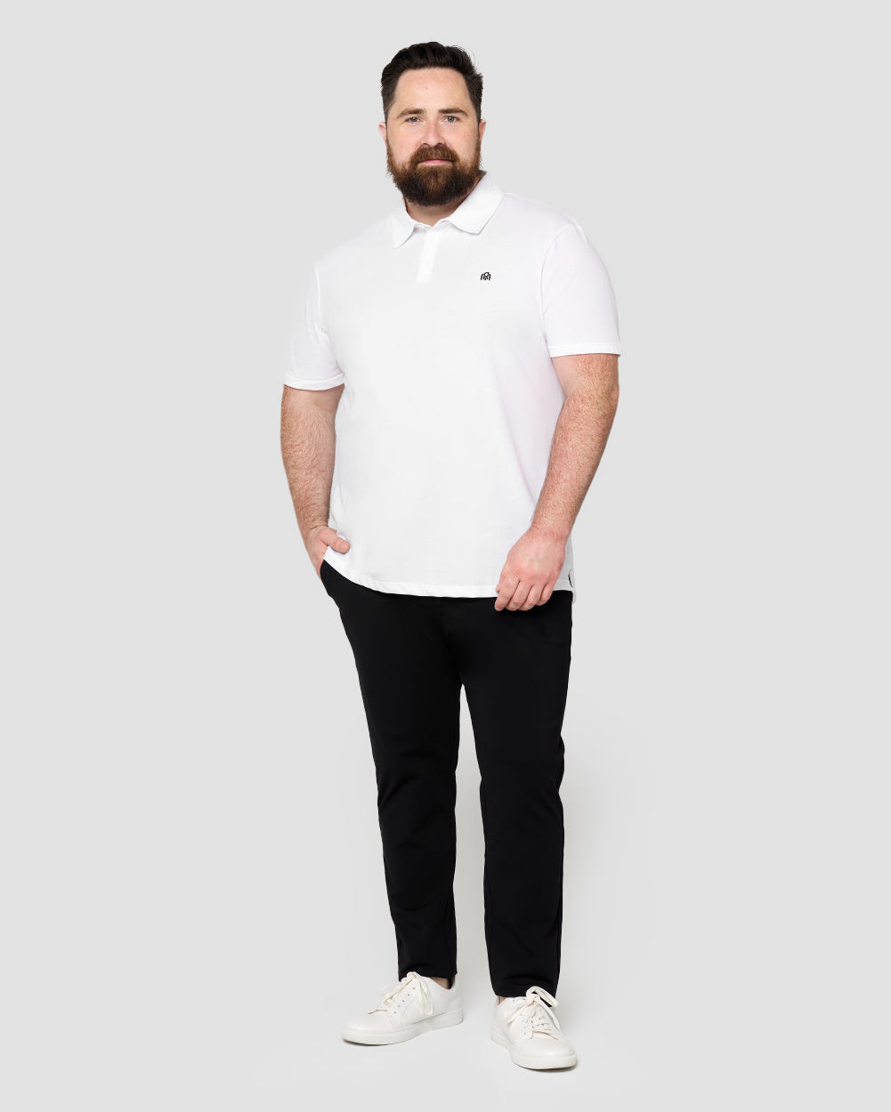 Polo - Branded-White-Full--Ross---2XL-Regular