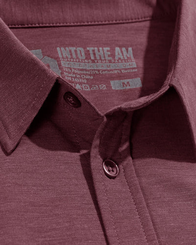 Long Sleeve Button Up-Maroon-Detail--Zach---L