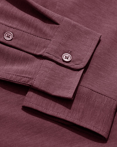 Long Sleeve Button Up-Maroon-Detail--Zach---L