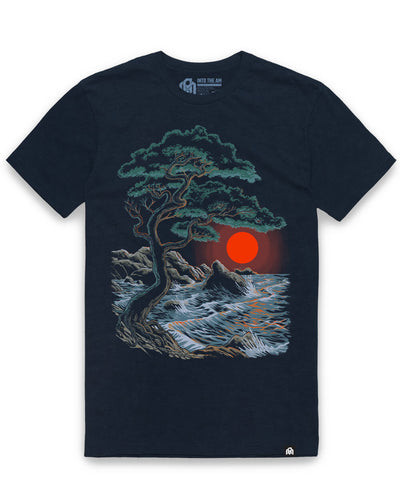 Crimson Coast Tee-Sueded Navy-Regular-Mock--Model---L