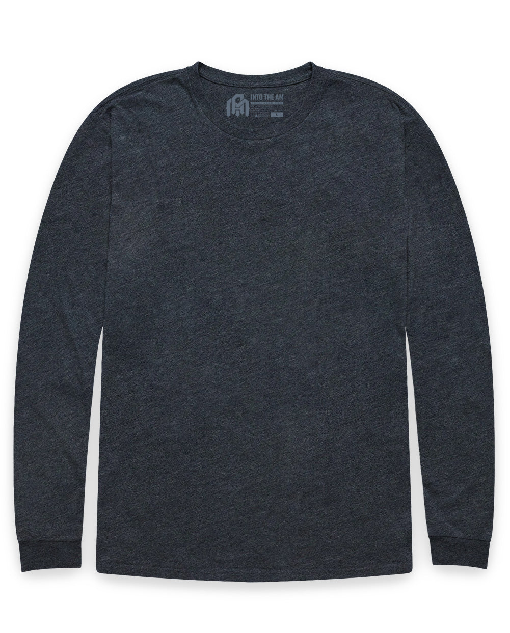 Long Sleeve Tee-Charcoal-Reg-Regular-Mock--Model---L
