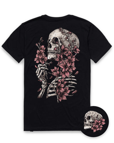 Eternal Blossom Tee-Black-Regular-Mock--Model---L