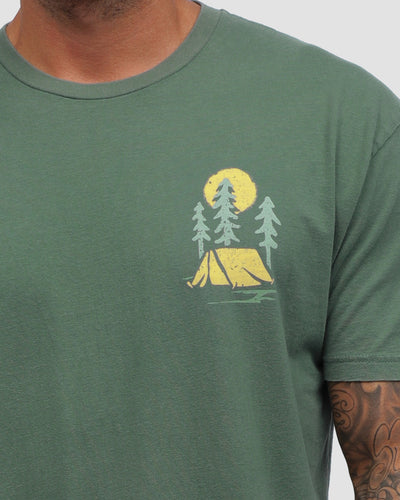 Evergreen Vintage Tee-Vintage Royal Pine-Regular-Detail--Model---L