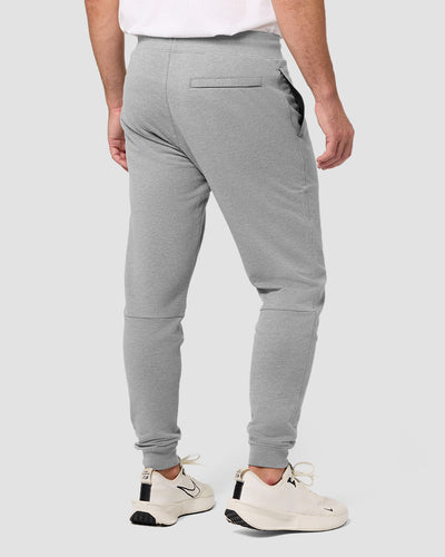 Fleece Joggers - Non-Branded-Grey-Regular-Back--Model---L