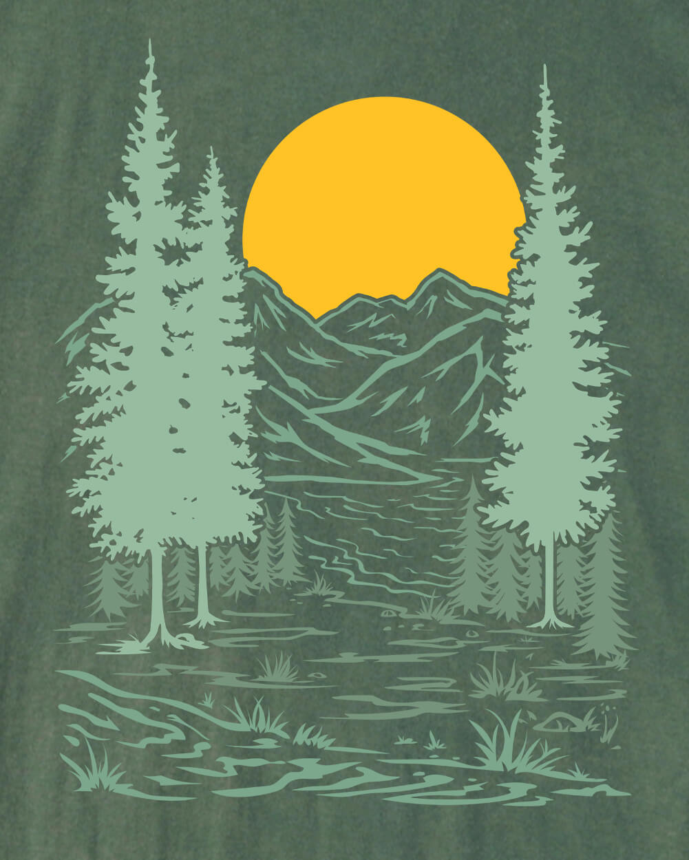 Golden Horizons Vintage Tee-Vintage Royal Pine-Regular-Swatch--Model---L