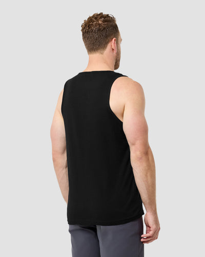 Midnight Bloom Tank-Black-Regular-Back--Model---L