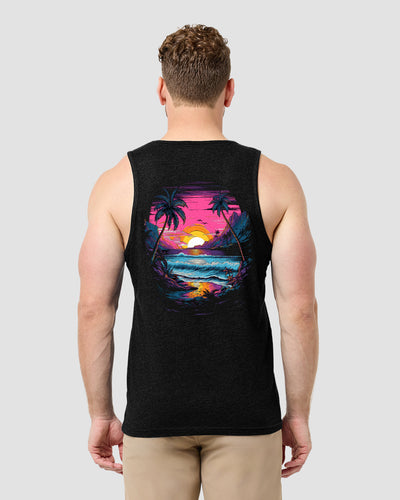 Neon Shores II Tank - Black-Black-Regular-Back--Model---L