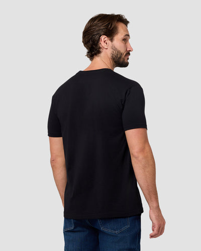 Bone Blossom Tee-Black-Regular-Back--Model---L