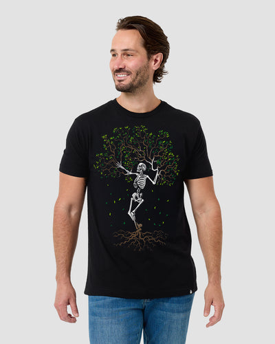 Bone Grove Tee-Black-Regular-Front--Model---L
