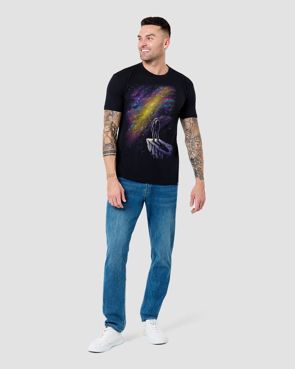 Celestial Peak Glow-in-the-Dark Tee-Black-Regular-Full--Model---L