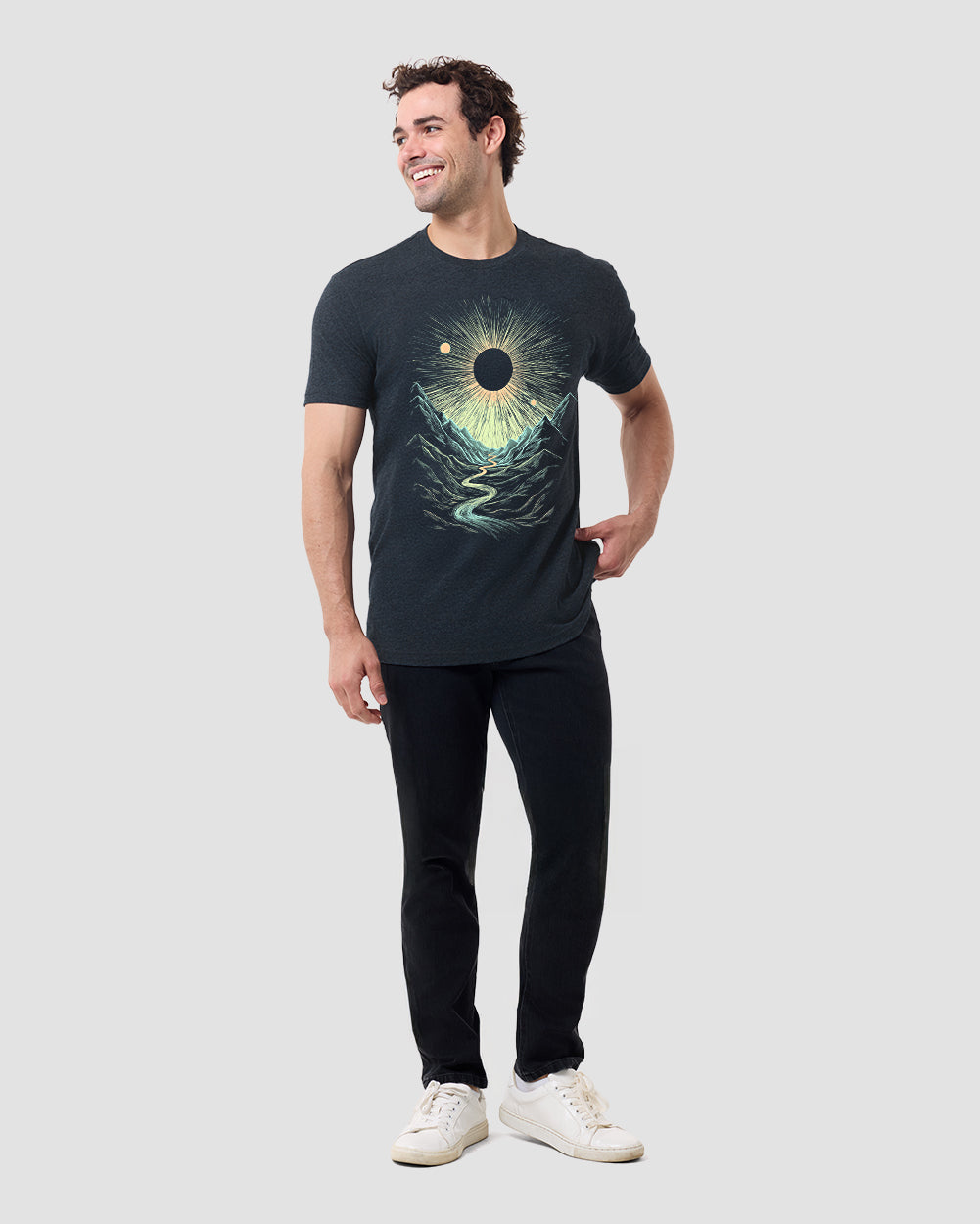 Lunar Canyon Tee-Navy-Regular-Full--Model---L