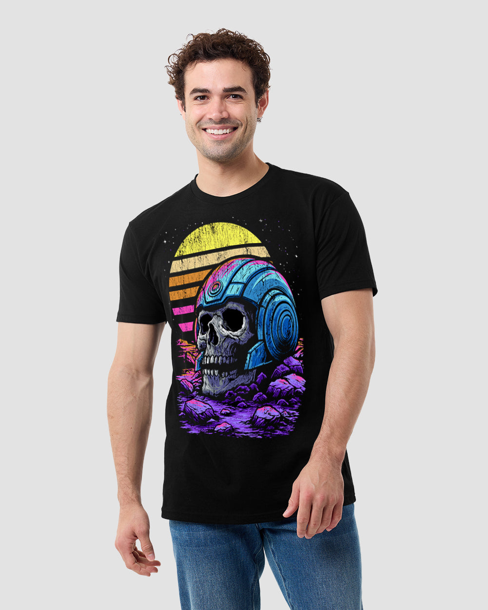Solar Decay Glow-in-the-Dark Tee-Black-Regular-Front--Model---L