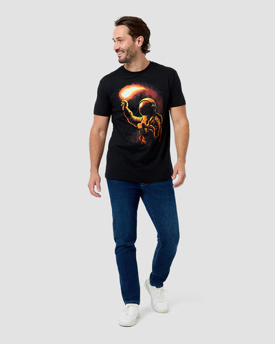 Stellar Flare Tee-Black-Regular-Full--Model---L