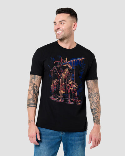 Molten Ronin Tee-Black-Regular-Front--Model---L