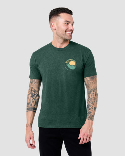 Suncrest Tee-Forest Green-Regular-Front--Model---L