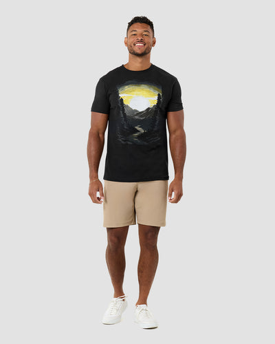River Dawn Tee-Black-Regular-Full--Model---L