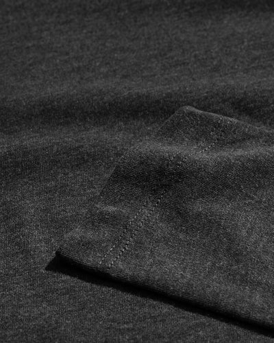 Long Sleeve Henley Tee - Branded-Charcoal-Detail2