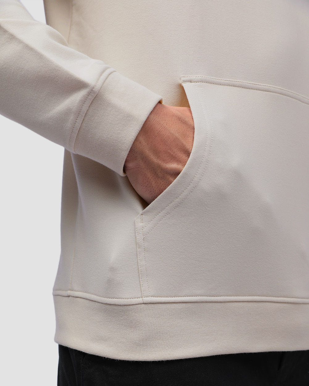Pullover Hoodie (Classic Pocket) - Non-Branded-Beige-Detail