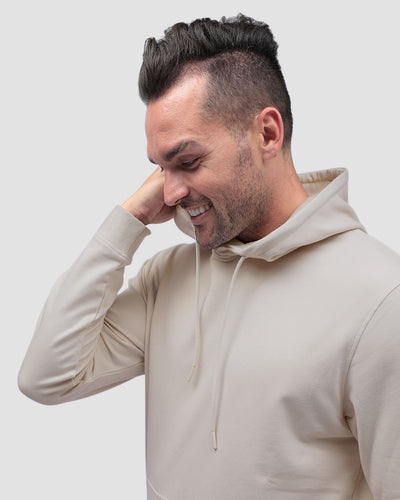 Pullover Hoodie (Classic Pocket) - Non-Branded-Beige-Lifestyle--Zach---L