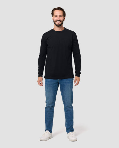 Long Sleeve Tee - Non-Branded-Black-Reg-Regular-Full--Model---L