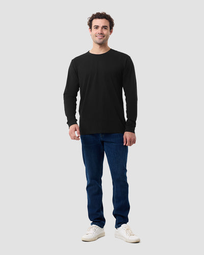 Long Sleeve Tee - Non-Branded-Regular-Black-Full--Model---L
