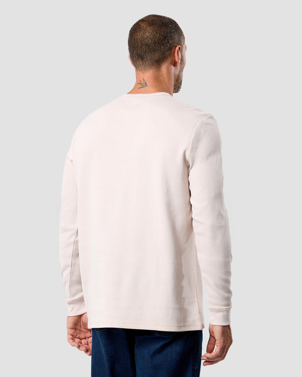 Long Sleeve Waffle Knit Henley-Beige-Deatil2--Model---M-Regular