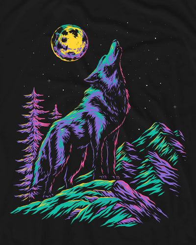 Lunar Howl Glow-in-the-Dark Tee-Black-Regular-Swatch--Model---L