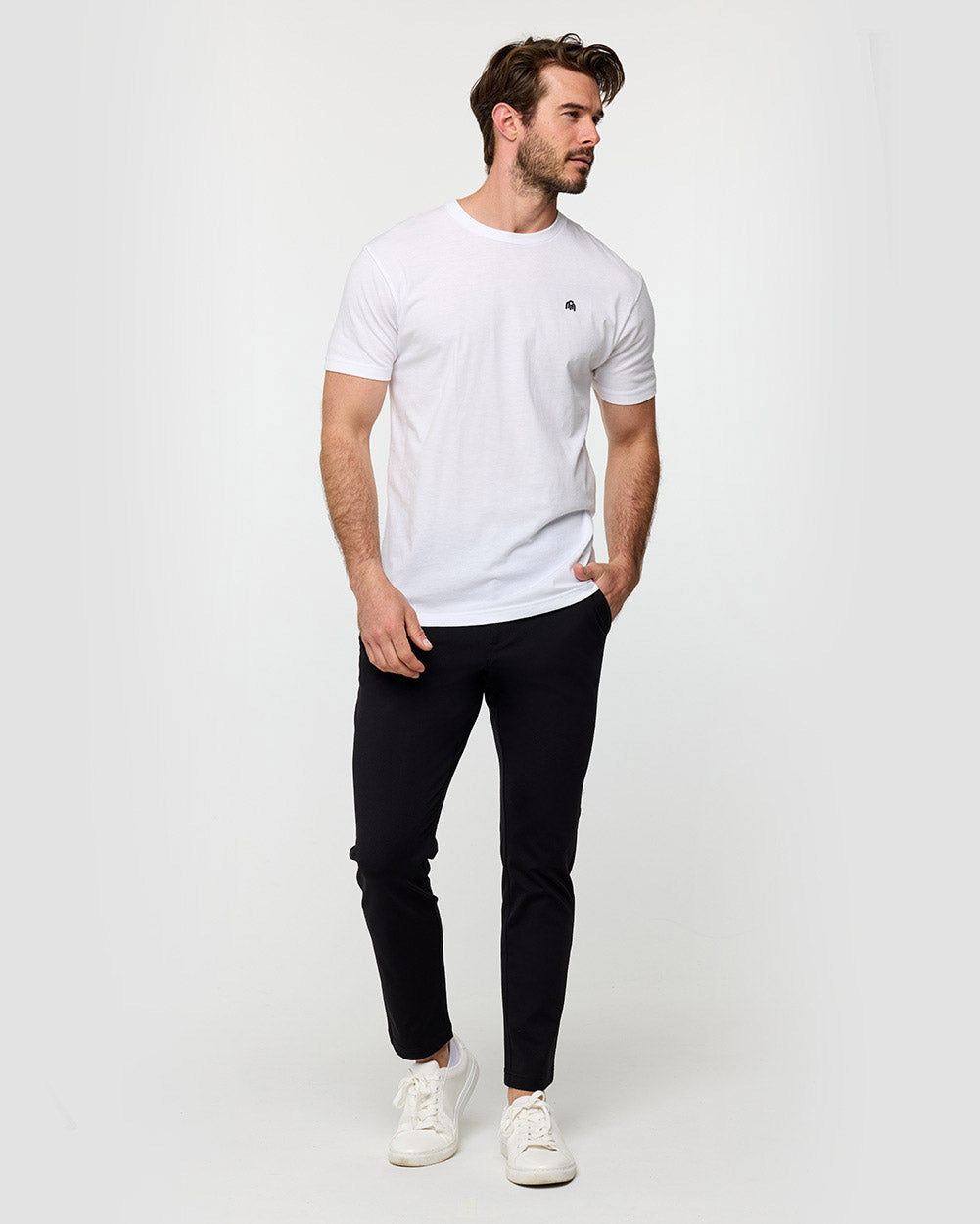 All Day Pants - Slim-Black-33"-Regular-Front--Model---30