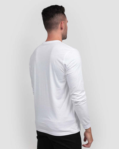 Long Sleeve Tee-White-Regular-Back--Model---L