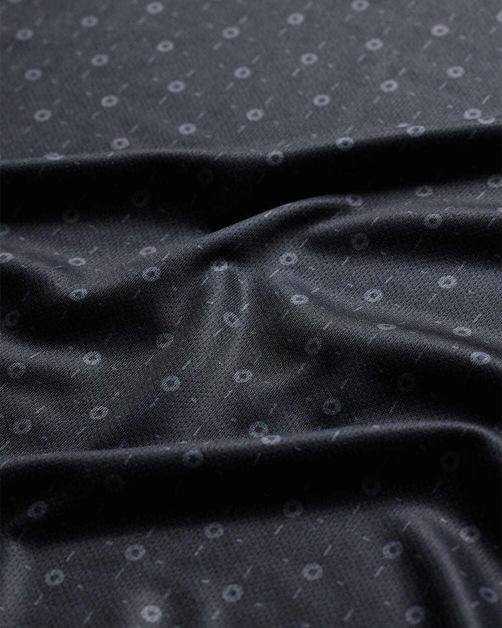 Performance Polo - Non-Branded-Black Dots-Reg-Regular-Detail--Model---L