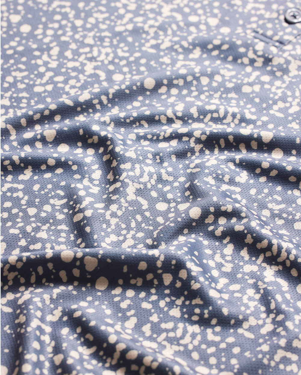 Performance Polo - Non-Branded-Indigo Splatter-Reg-Regular-Detail 2--Alex---M