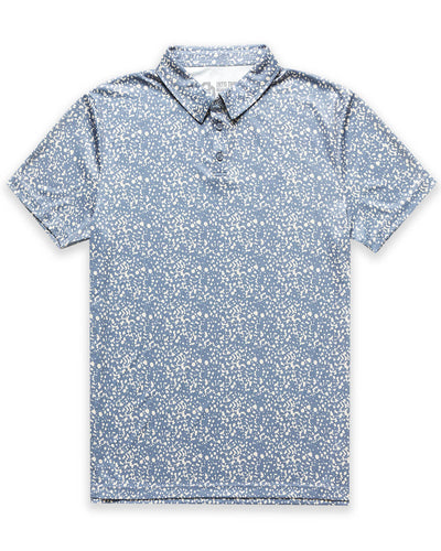Performance Polo - Non-Branded-Indigo Splatter-Reg-Regular-Mock--Alex---M