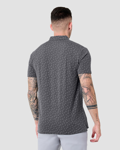 Pursuit Performance Polo-Black Dashes-Reg-Regular-Back--Model---L