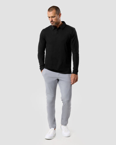 Long Sleeve Polo - Non-Branded-Black-Reg-Regular-Full--Zac---L