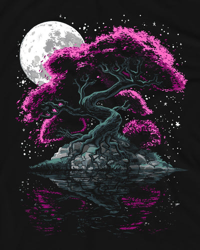Midnight Bloom Tank-Black-Regular-Swatch--Model---L