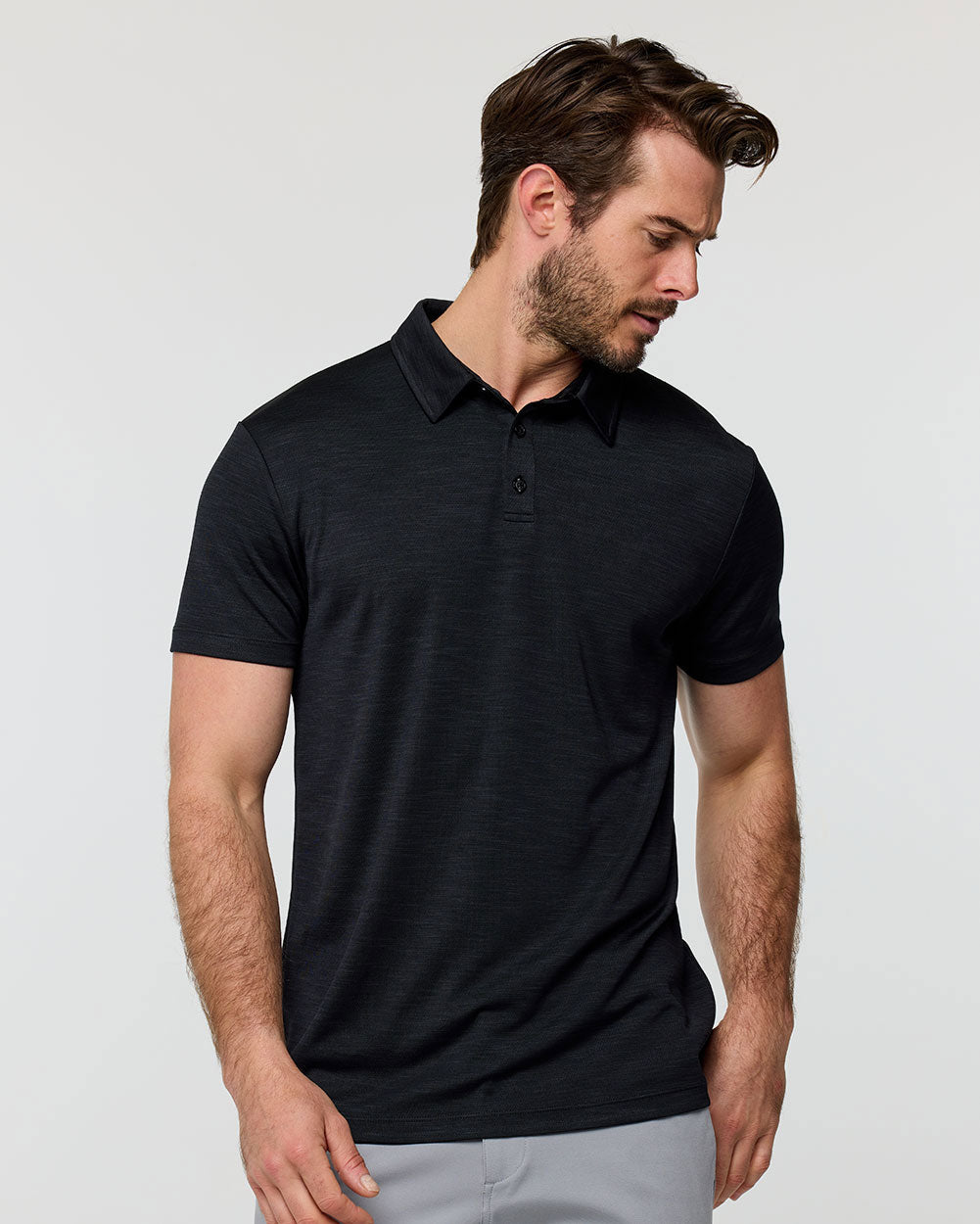 Performance Polo - Non-Branded-Black-Reg-Regular-Front--Alex---M