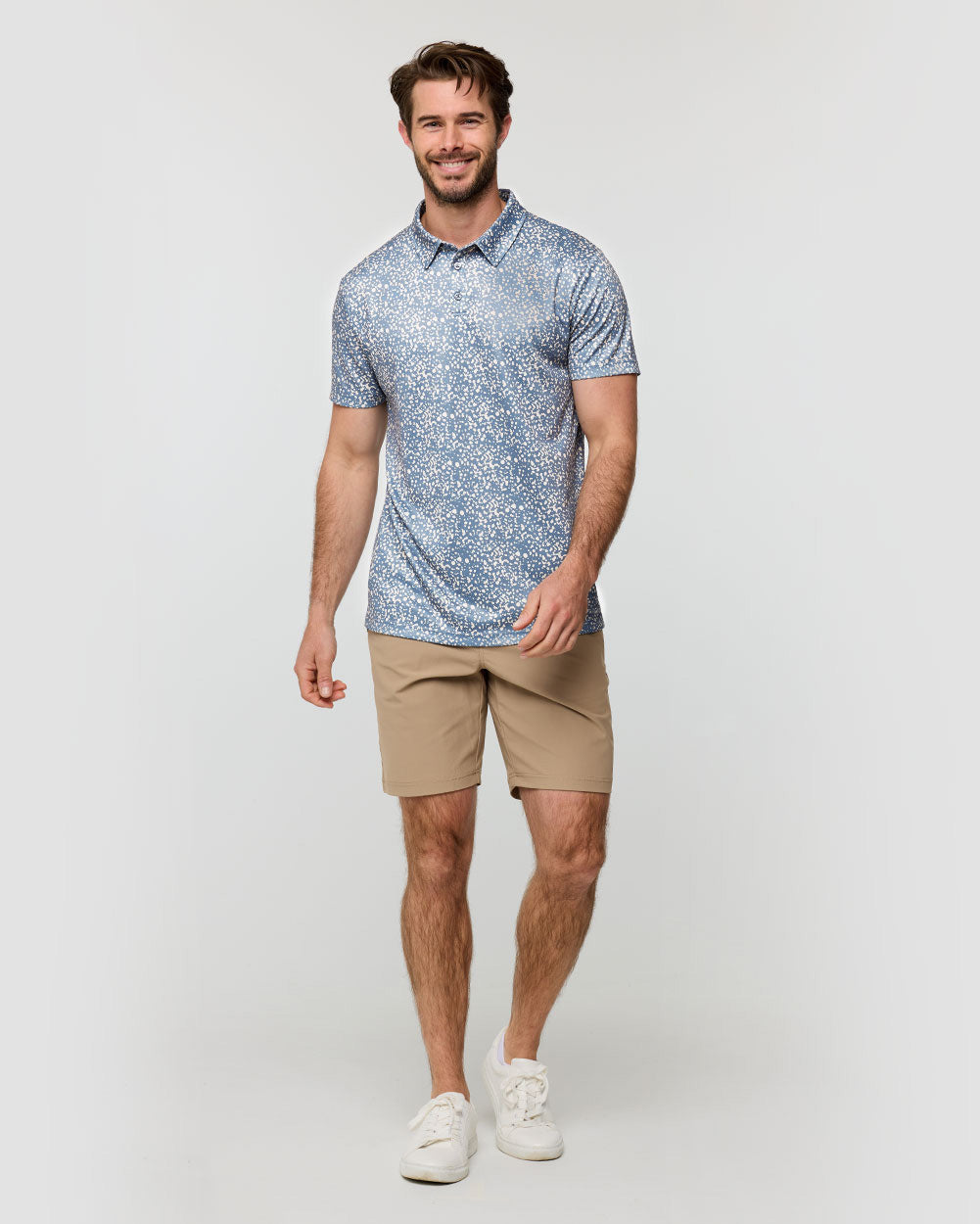 Performance Polo - Non-Branded-Indigo Splatter-Reg-Regular-Full--Alex---M
